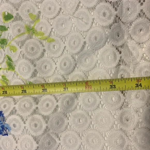 Studio One New York A Line Dress Tea Party Sleeveless white and Blue Floral Sz 6 - Picture 7 of 9